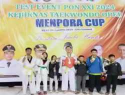Test Event PON XXI Aceh-Sumut Kontingen Taekwondo P.Sidimpuan Raih 6 Medali Emas 3 Medali Perak