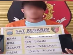Polres Padangsidimpuan Ringkus Pencuri Handphone, Tiga Mahasiswa Jadi Korban