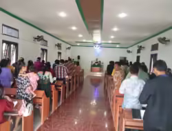 Minggu Kasih, Kapolsek Barteng Sampaikan Pesan Kamtibmas di RIGKSG Sipagabu