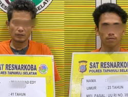 Jejak Sabu Terendus, Polres Tapsel Tangkap Dua Tersangka di Padang Lawas Utara