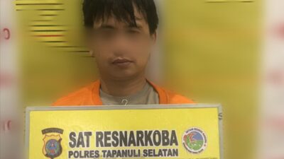 Dari Sawit ke Sel Tahanan, Polres Tapsel Bekuk SS dengan 0,30 Gram Sabu di Desa Hapesong Lama