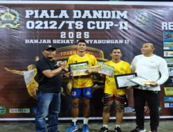 Prima Jaya VC Raih Gelar Juara Turnamen Voli Semi Open Piala Dandim 0212/TS Cup 2 dengan Skor Ketat 3-2