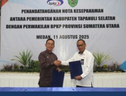 Pemkab Tapsel Tanda Tangani Nota Kesepahaman dengan Perwakilan BPKP Sumut