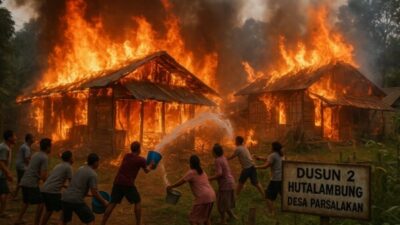 Warga Panik, 3 Rumah Terbakar di Keheningan Malam