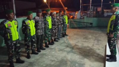 Babinsa Koramil 03/Sipirok dan FKPPI Bersinergi Gelar Patroli Malam Jaga Kamtibmas