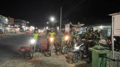 Koramil 08/Brn Gelar Patroli Gabungan Jelang HUT Ke-80 TNI