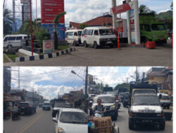 Kemacetan Panjang di Jalan Imam Bonjol Akibat Kelangkaan Solar
