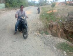 Gorong-gorong di Jalan Lintas Pulo Padang KM 3 Dikeluhkan Warga karena Nyaris Amblas