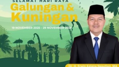 Makna Dharma Menyinari Nusantara, Kemenag Padangsidimpuan Ucapkan Selamat Hari Raya Galungan dan kuningan