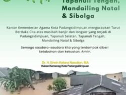 Kakankemenag Padang Sidempuan Sampaikan Duka Cita Atas Musibah Banjir dan Longsor