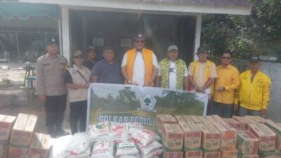 Partai Golkar Salurkan Bantuan dan Tinjau Lokasi Banjir di Sinunukan Melalui Anggota DPRD Madina Jeni Sahputra