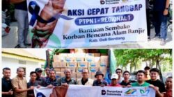 PTPN I Regional 1 Ulurkan Tangan, Salurkan Bantuan untuk Korban Banjir Deli Serdang dan Langkat