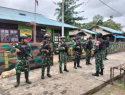 Satgas Yonif 123/Rajawali Gelar Layanan Kesehatan Keliling di Kampung Wonggi