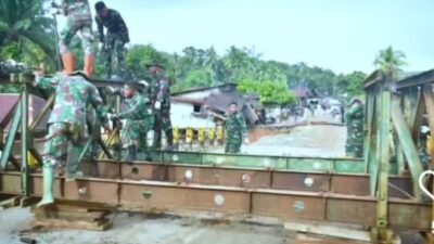Jembatan Bailey Garoga Mulai Difungsikan, Mobilitas Warga Terdampak Banjir Batang Toru Berangsur Pulih